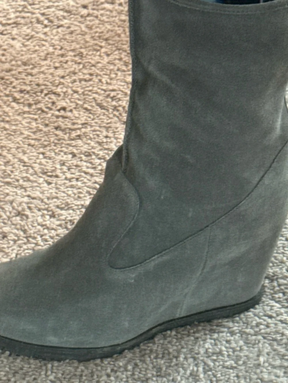 UGG Gray Suede Wedge Boot